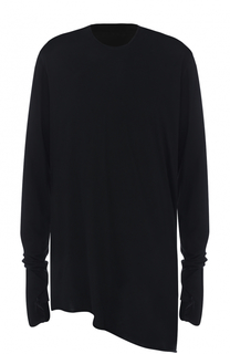 Удлиненный хлопковый лонгслив асимметричного кроя Lost&amp;Found