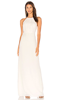 Round neck gown with flounce back - Halston Heritage
