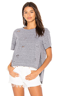 Slit distressed tee - NYTT