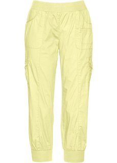 Эластичные брюки карго длиной 3/4 (лимонный) Bonprix