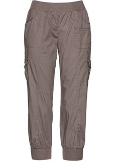 Эластичные брюки карго длиной 3/4 (светло-коричневый) Bonprix