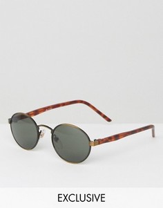Круглые солнцезащитные очки Reclaimed Vintage - Золотой