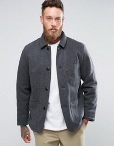 Шерстяное пальто Levis Engineers - Серый