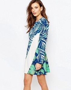 Платье-трапеция с принтом BCBG MaxAzria Tilli - Мульти