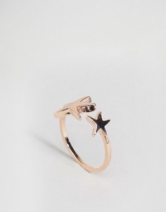Незамкнутое кольцо ограниченной серии со звездами - Медный Asos