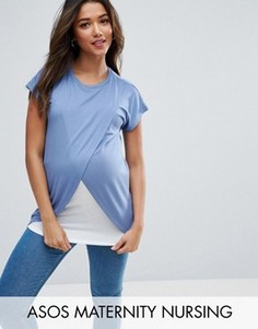 Футболка для кормления ASOS Maternity - Синий