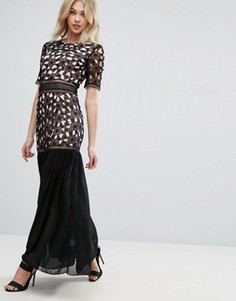Платье макси с вышивкой Glamorous - Черный