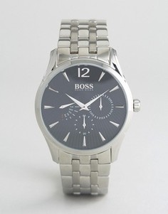 Серебристые часы с хронографом BOSS By Hugo Boss 1513493 Commander - Серебряный