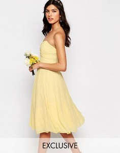 Платье миди для выпускного TFNC WEDDING - Желтый