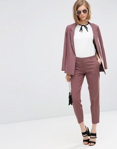 Укороченные креповые брюки-сигареты ASOS - Фиолетовый