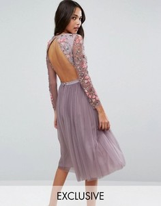 Платье миди из тюля Needle & Thread - Фиолетовый
