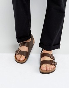 Темно-коричневые сандалии Birkenstocks Milano - Коричневый