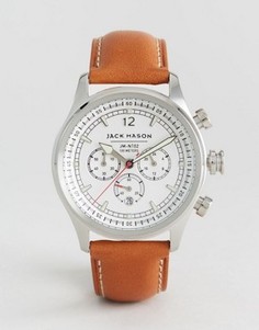 Часы с кожаным ремешком и хронографом Jack Mason Nautical 42 мм - Рыжий