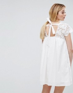 Платье с вышивкой MAX&Co Denise - Белый
