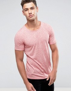 Меланжевая футболка Jack & Jones Premium - Розовый
