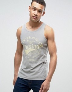 Майка с графическим принтом Jack & Jones Originals - Серый