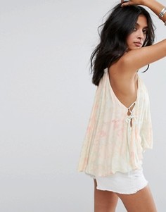 Майка с отделкой сбоку Free People Season In The Sun Scood - Кремовый