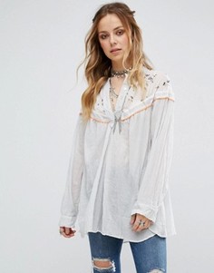 Блузка Free People Hearts and Colours - Белый
