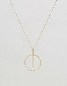 Ожерелье ограниченной серии с планкой и кольцом - Золотой Asos