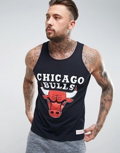 Майка с надписью Chicago Bulls Mitchell & Ness NBA - Черный