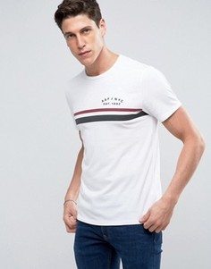 Белая футболка с карманом и принтом Abercrombie & Fitch - Белый