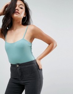 Боди с квадратным вырезом ASOS - Синий