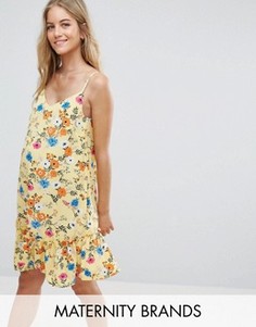 Платье с баской New Look Maternity - Желтый