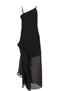 Платье-макси асимметричного кроя с драпировкой Isabel Benenato