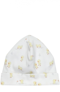 Шапка из хлопка с принтом Kissy Kissy