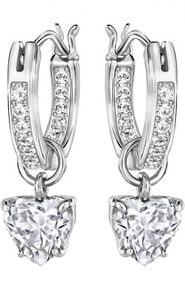 Серьги Attract Heart с подвесками Swarovski