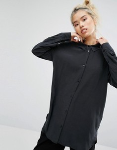 Рубашка из ткани купро Weekday - Черный