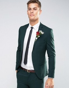 Пиджак узкого кроя из эластичной ткани Selected Homme - Зеленый
