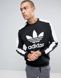Черный свитшот с круглым вырезом и логотипом adidas Originals Berlin BK7179 - Черный