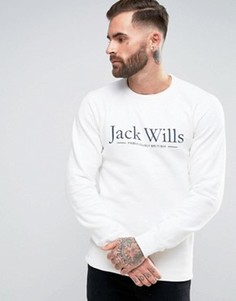 Белый свитшот с логотипом на груди Jack Wills - Белый