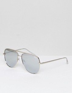 Солнцезащитные очки с серебристыми стеклами деграде Quay Australia X Desi High Key - Серебряный