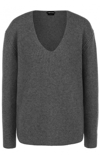 Пуловер фактурной вязки с V-образным вырезом Tom Ford