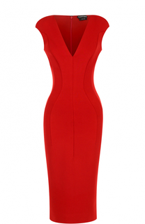 Платье-футляр с V-образным вырезом Tom Ford