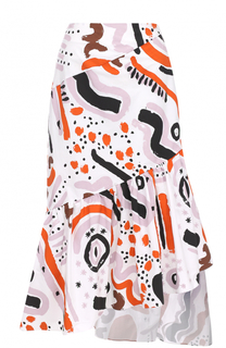 Юбка-миди асимметричного кроя с принтом Isa Arfen