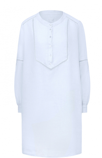 Льняное мини-платье с перфорацией 120% Lino
