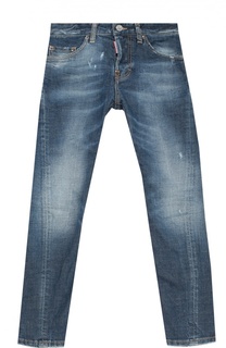 Зауженные джинсы с потертостями Dsquared2