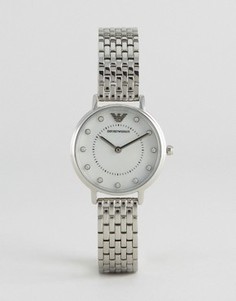 Серебристые часы с сетчатым браслетом Emporio Armani AR2511 Kappa - Серебряный