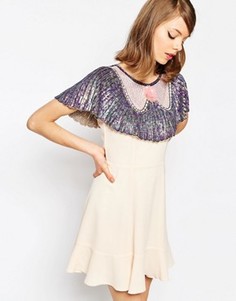 Кейп ASOS Trompe Loeil - Синий