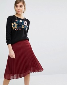 Джемпер с цветочной вышивкой Vero Moda - Черный