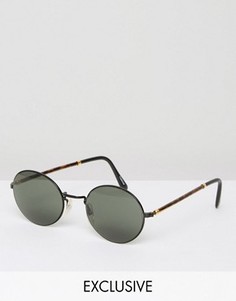 Круглые солнцезащитные очки Reclaimed Vintage - Черный