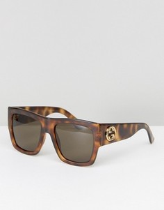 Квадратные солнцезащитные очки Gucci - Коричневый