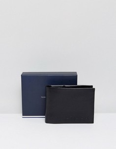 Кожаный бумажник с карманом для монет Tommy Hilfiger - Черный