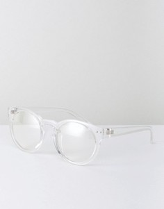 Прозрачные круглые очки с прозрачными стеклами ASOS - Прозрачный