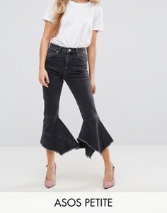 Черные выбеленные джинсы слим в винтажном стиле с завышенной талией ASOS PETITE FARLEIGH - Черный