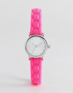Часы с неоновым силиконовым ремешком New Look - Розовый