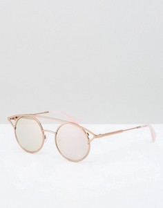 Круглые солнцезащитные очки с двойной планкой House of Holland Baller - Розовый